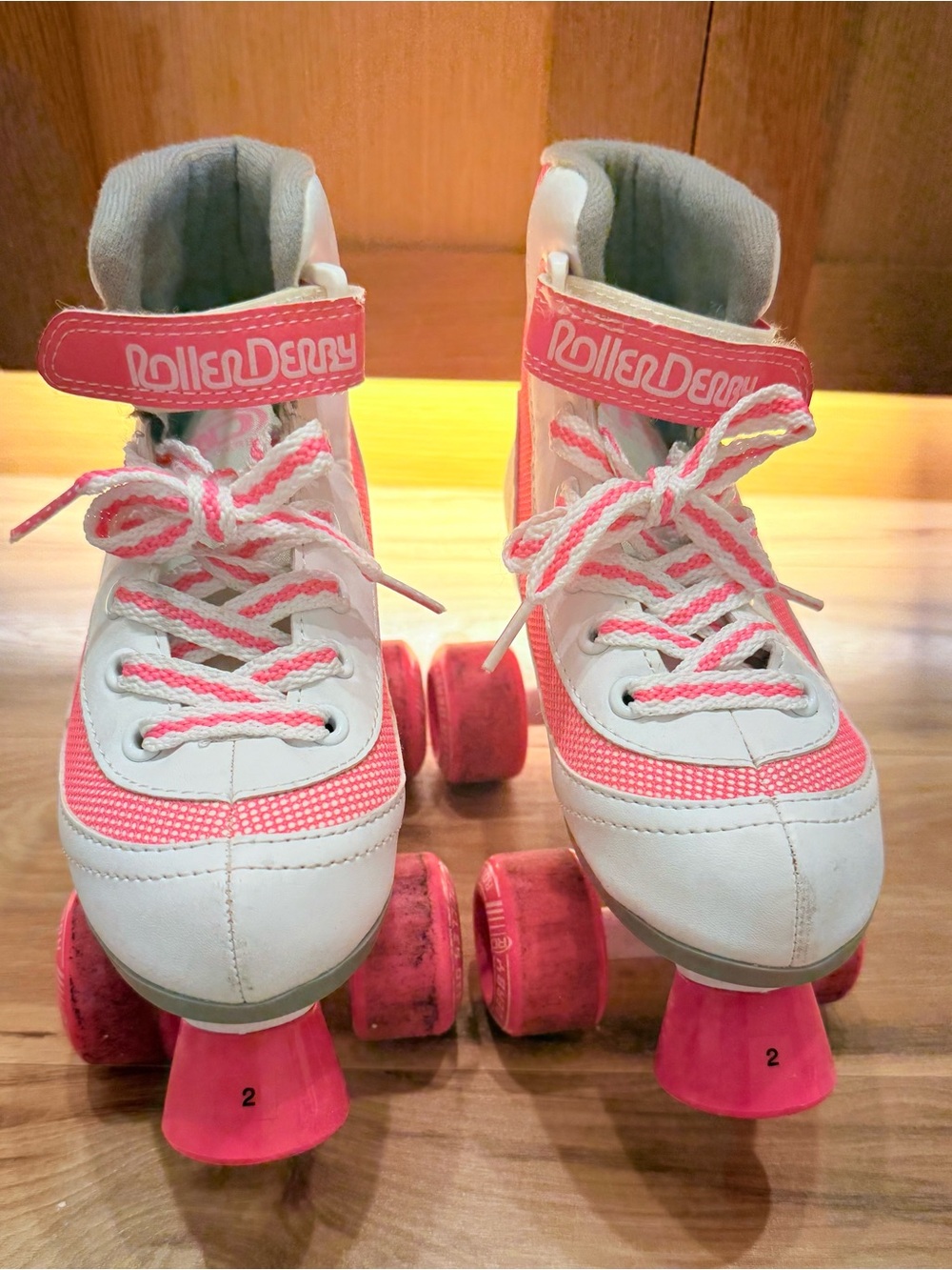 Roller Derby Kids' Pink and White Quad Roller Skates